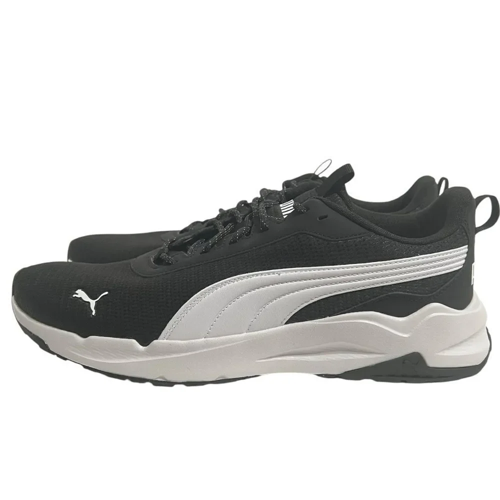 Puma Zip C Men's 12 Black White Mesh Athletic Sneakers NWOB Sportcore Athleisure